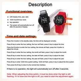 Relógio digital novo na cor vermelha e preto.