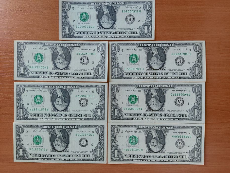 Продам купюры 1$ 60 грн.