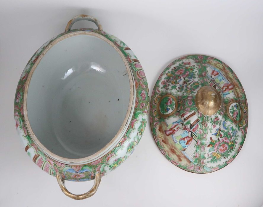 Grande terrina porcelana da China Séc. XIX - Rose Medallion