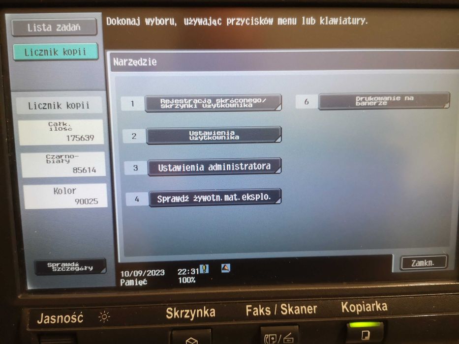 Konica Minolta C451 - przebieg 175k - idealna na części / regeneracji