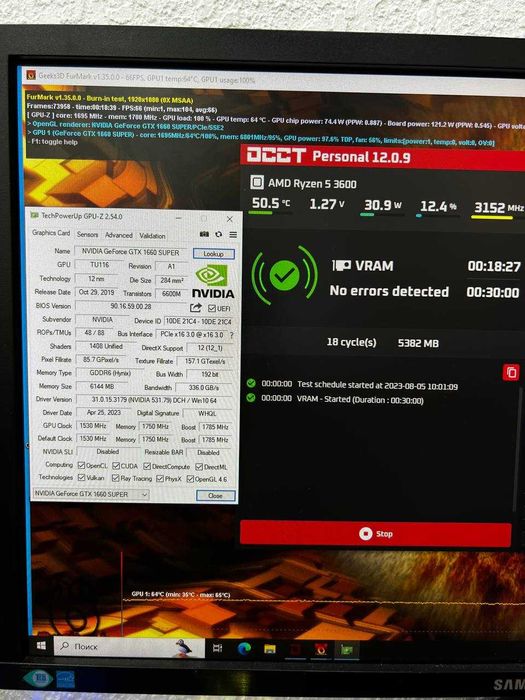 Відеокарта Palit GeForce GTX 1660 SUPER Pro 6Gb гарантия 3 мес