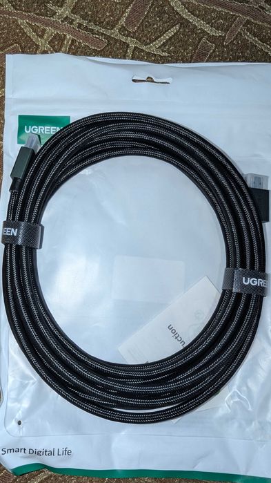 Кабель HDMI 2.1 UGREEN HD155 8K/60Hz 4K/240Hz — 5 метрів
