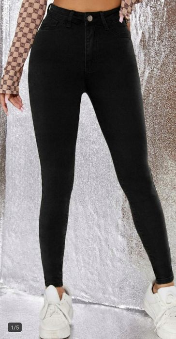 spodnie czarne  jeans rurki rozmiar 36 S