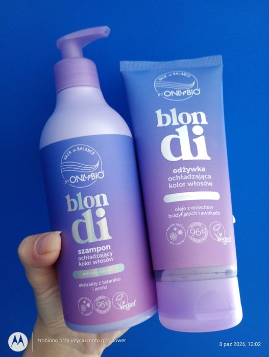 Onlybio blondi szampon i odżywka.