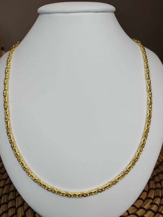 Nowy złoty łańcuszek wzór  królewski 585 k14