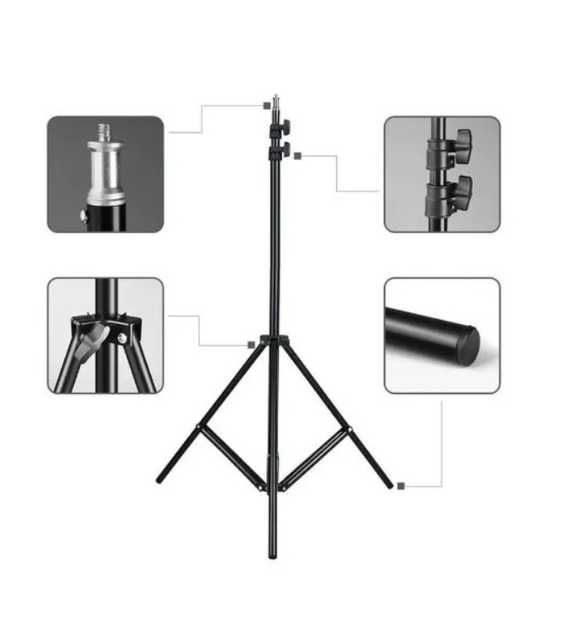 Универсальная стойка тренога штатив для кольцевой лампы 210 см