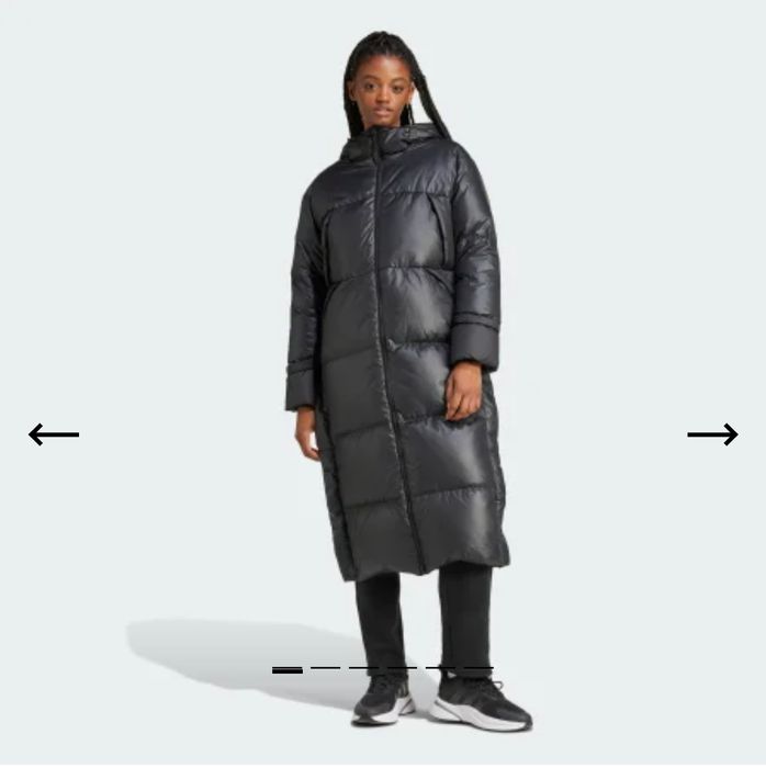 おもち　レディース　BLK S Пуховик зимний длинный женский Adidas W Big Baffle C IV9770 XL