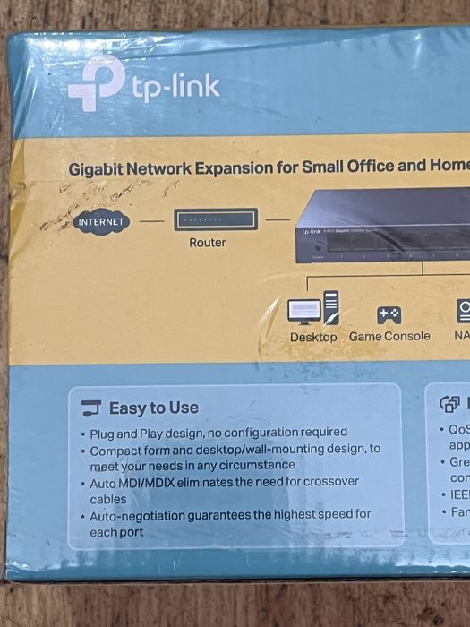 Switch TP-Link LS108G 8 Portas Gigabit (Novo/Selado)