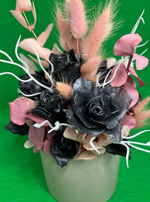 Мильний букет "Чорні троянди" - Елегантність у кожній пелюстці