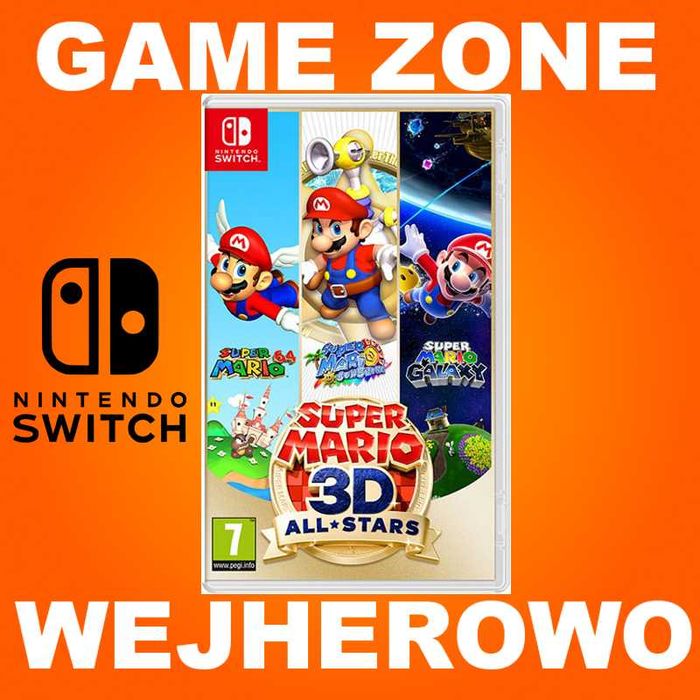 Super Mario 3D All Stars = 3 gry Nintendo Switch + Oled + SWITCH 2