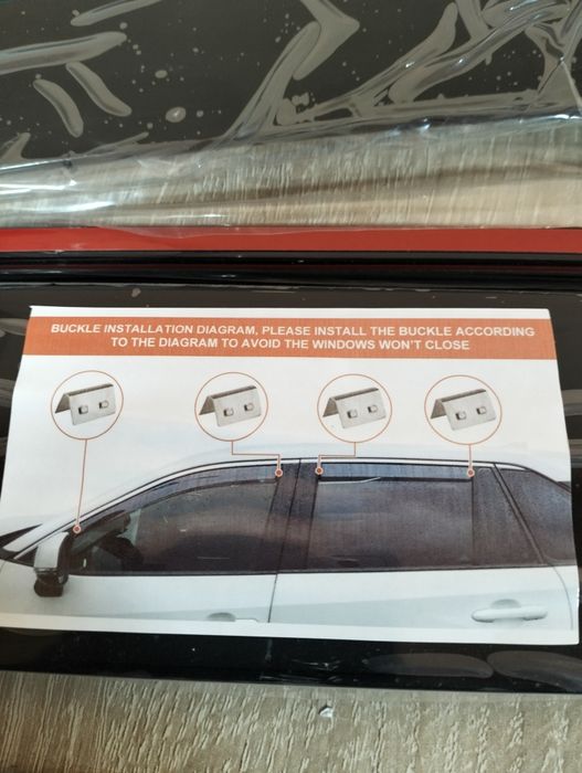 GEARZAAR Deflektor Wiatru Okno Samochodowe Czarny VW Tiguan