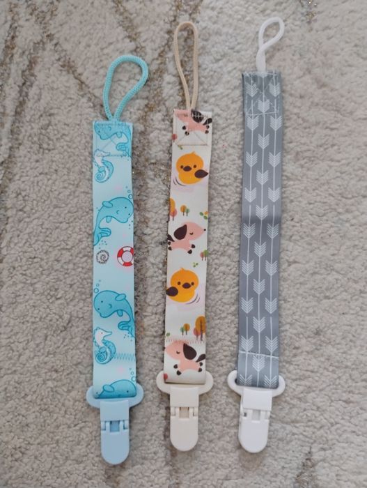 Zawieszki do smoczka 3 sztuki Nowe Wysyłka Niemowlak dla Chłopca