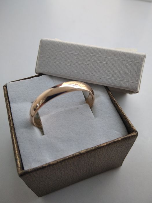 Złota obrączka gładka półokrągła złoto 583 rozmiar 31  817