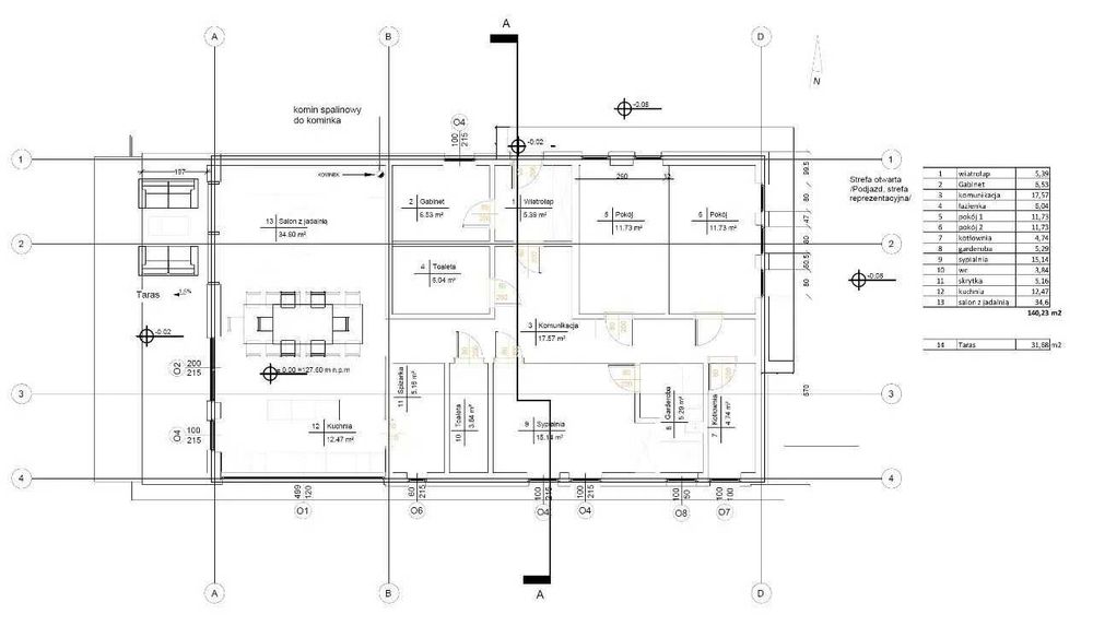 Nowoczesny energoszczędny dom jednorodziny 140m2 pod Ostrowem