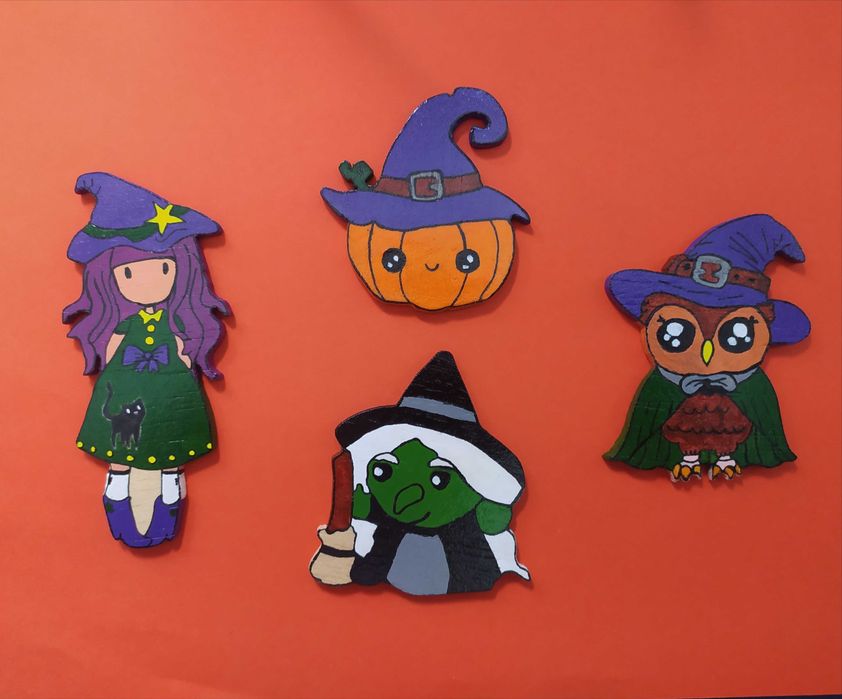 Halloween Peças em madeira, artesanato