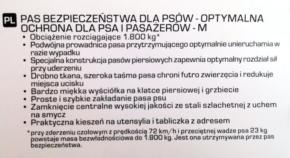 pas do samochodu dla psa