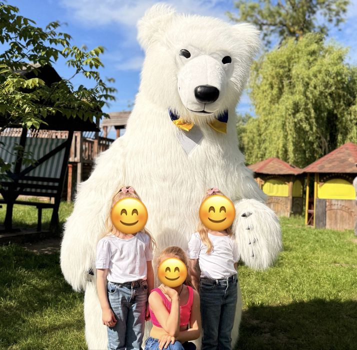 Медведь,Привітання Білого Ведмедя,Мішка аніматор Стриптизери аніматори