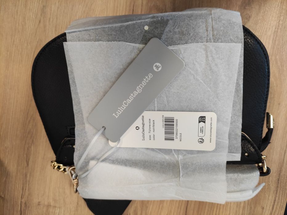 Nowa torebka damska Lulu Castagnette, listonoszka eko czarna