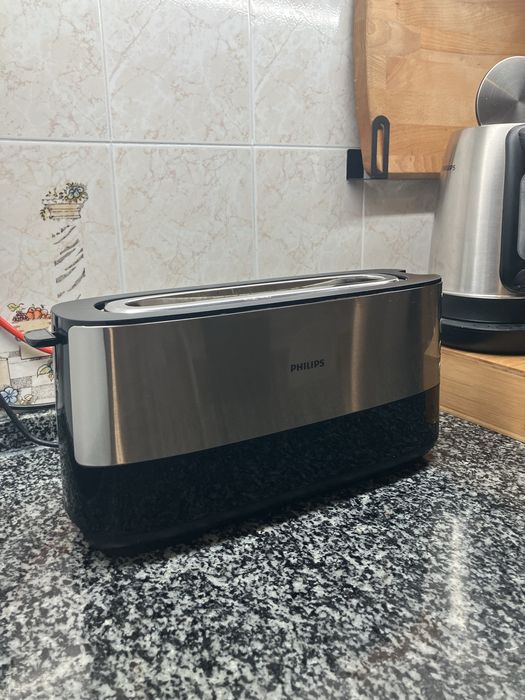 Torradeira Philips Inox Extra Longa – Estado Impecável com garantia ainda