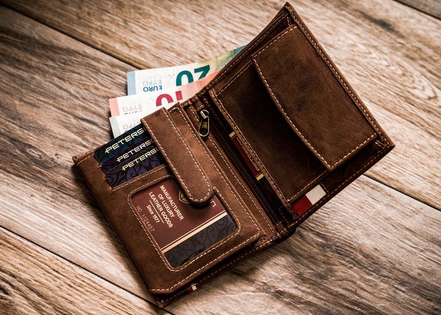 skórzany portfel męski z akcentem patriotycznym - peterson