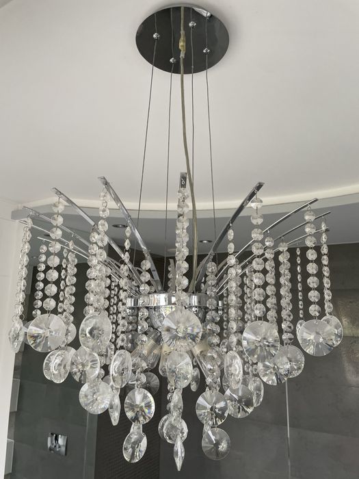 Żyrandol lampa kryształki Audi 77 SP6 Ideal Lux