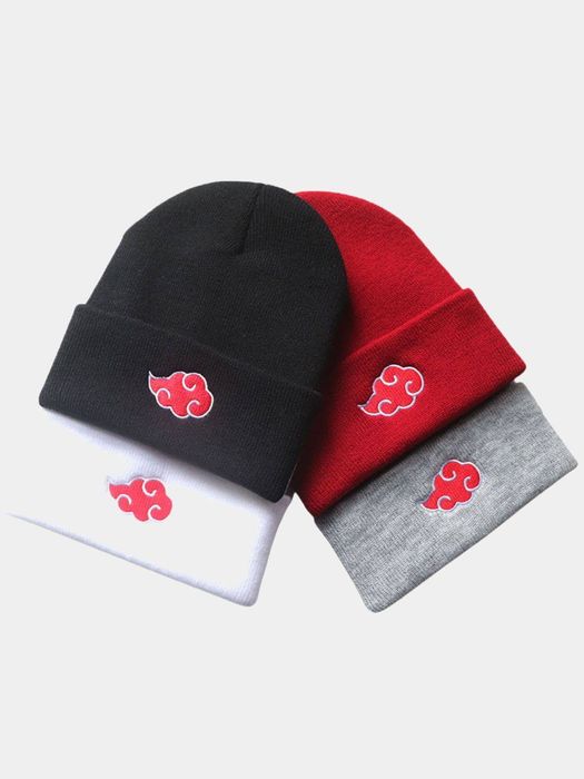 Демисезонная шапка с логотипом акацуки / аниме Наруто