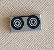 Część Lego 3069bp02 - kolor medium stone grey - light bluish gray
