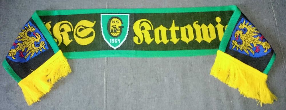 GKS KATOWICE !! Pierońskie Hanysy !! Szalik szal piłkarski sportowy
