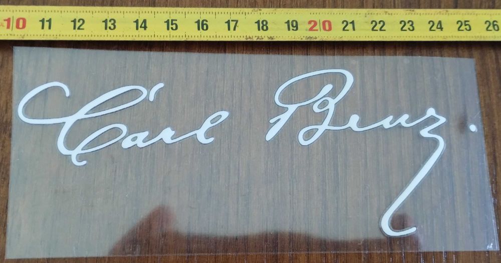 Autocolante Baixo Relevo Carl Benz Antigo Novo