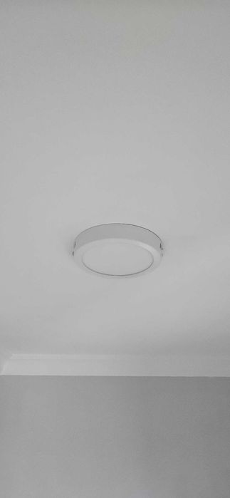 Lampa led plafon dokrągły natynkowy 12W 16,1cm  3000K biały zasilacz