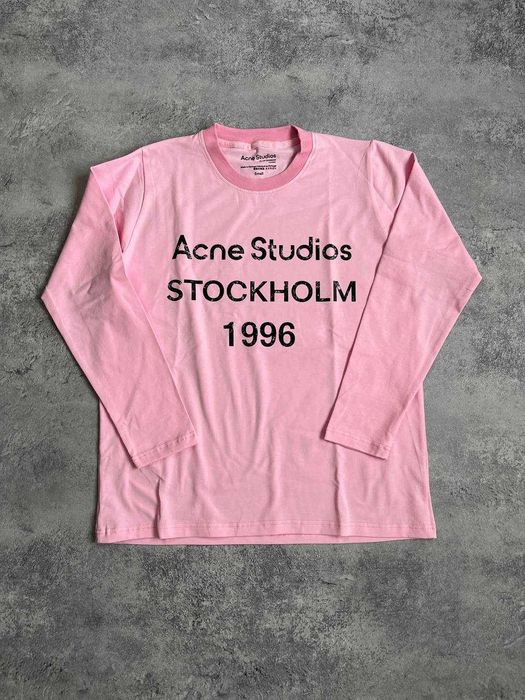 Рожевий Лонгслів ACNE Studios з бірками (STOCKHOLM 1996)