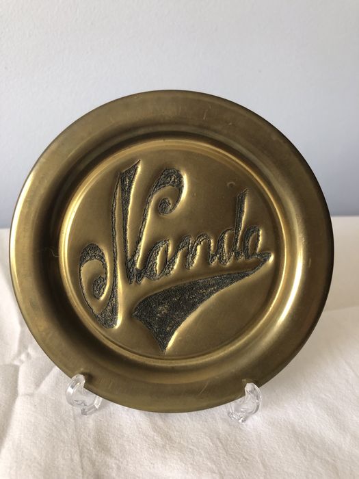 Prato decorativo em cobre gravado