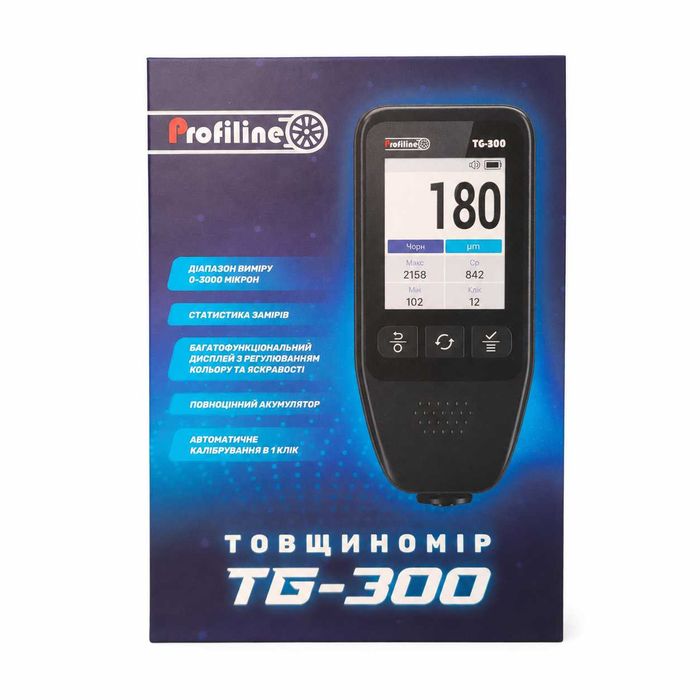 Товщиномір Profiline TG-300 Fe NFe Zn 3000 мкм для авто