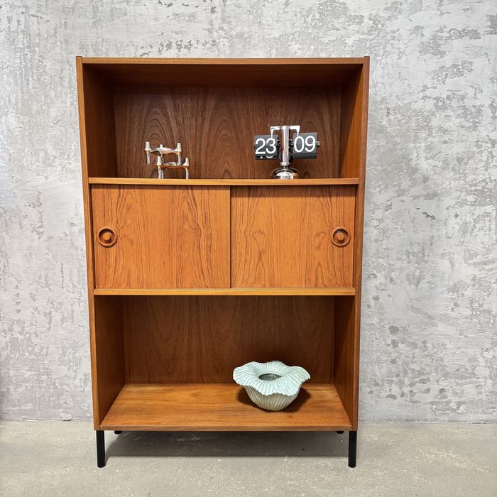 Regał w fornirze tekowym – vintage, Dania teak