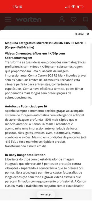 Canon EOS MarkII R6