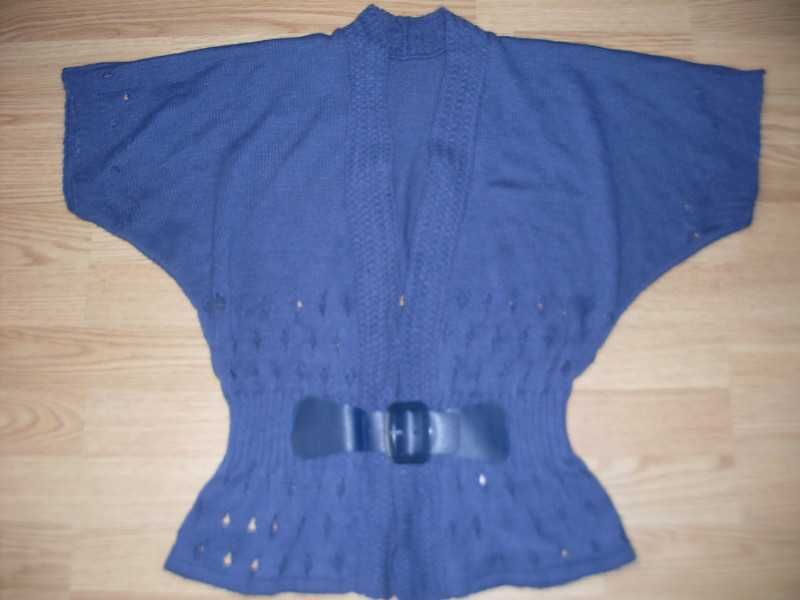 kamizelka granatowa z paskiem 40 38