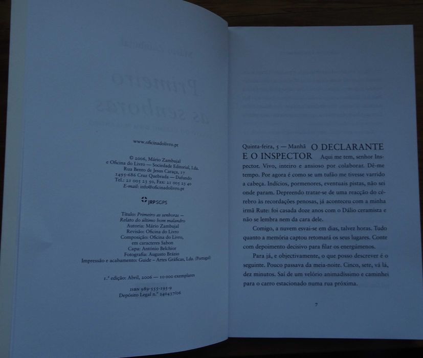 Primeiro As Senhoras de Mário Zambujal