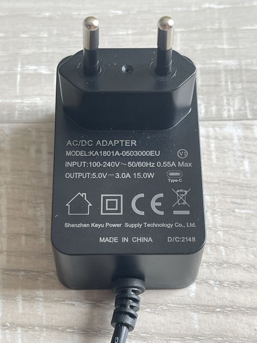 Блок живлення / адаптер Type-c 5.0V 3A 15.0W