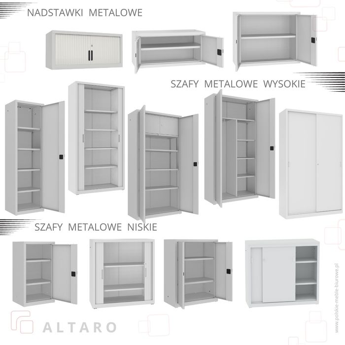 Szafa WARSZTATOWA metalowa , do magazynu, na produkcję, do garażu
