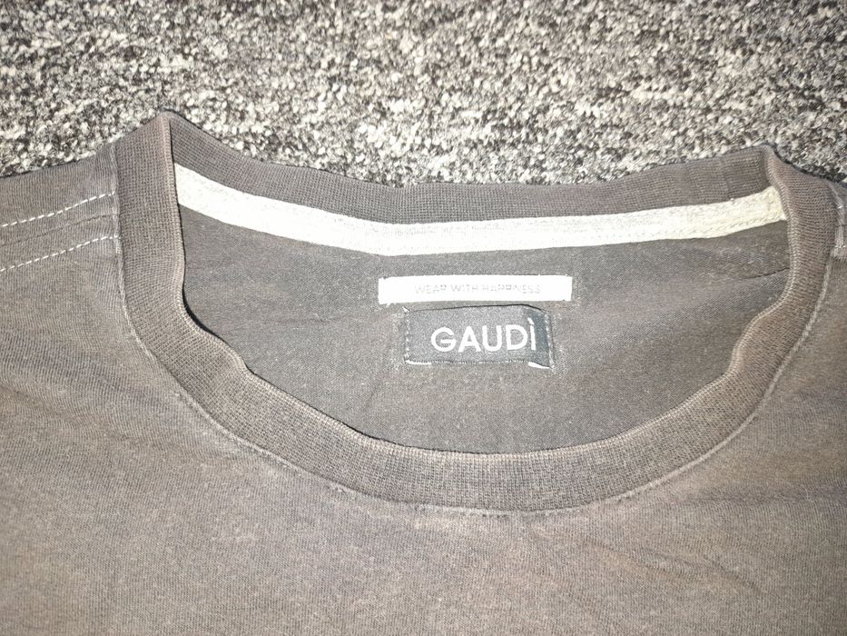 Bluzka czarna Gaudi lub koszula w prążki Hugh Baghart 42 16 1/2