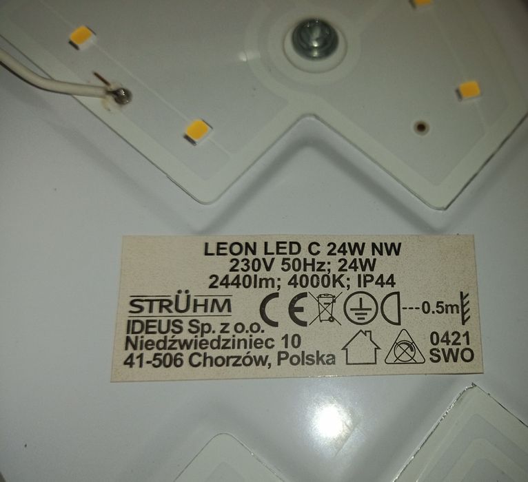 Plafon natynkowy LED.