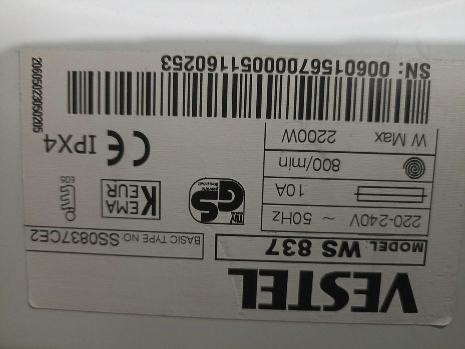 стиральная машина Vestel WS 837 запчасти