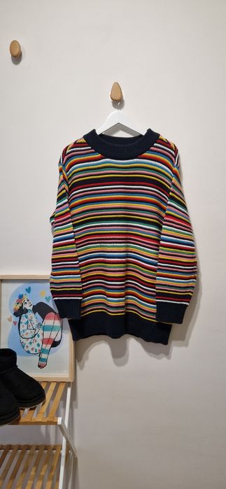 Kolorowy sweter w paski Rainbow by Bonprix rozm. XL