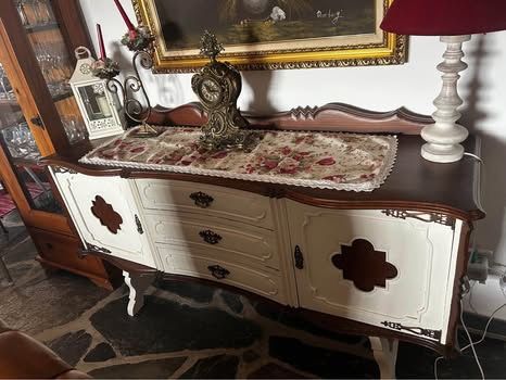 Conjunto rustico de movel casa de jantar recuperado
