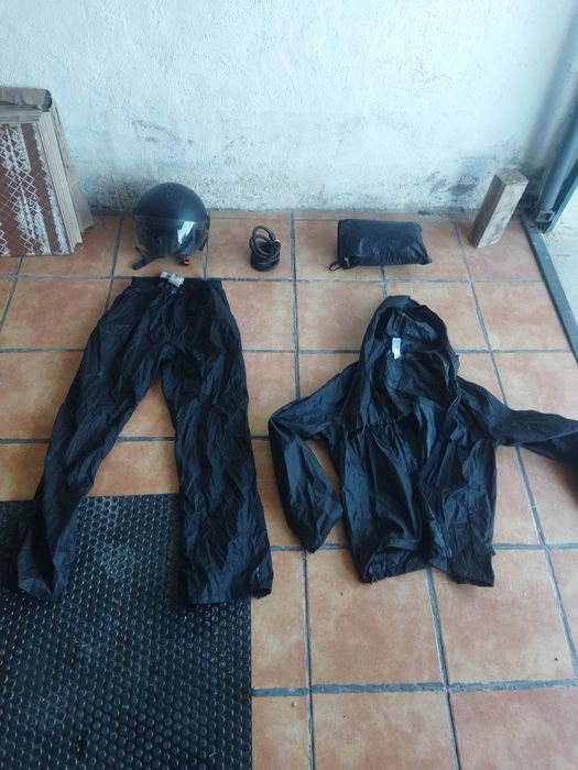 Acessórios mota fato chuva capa proteção cadeado capacete moto scooter