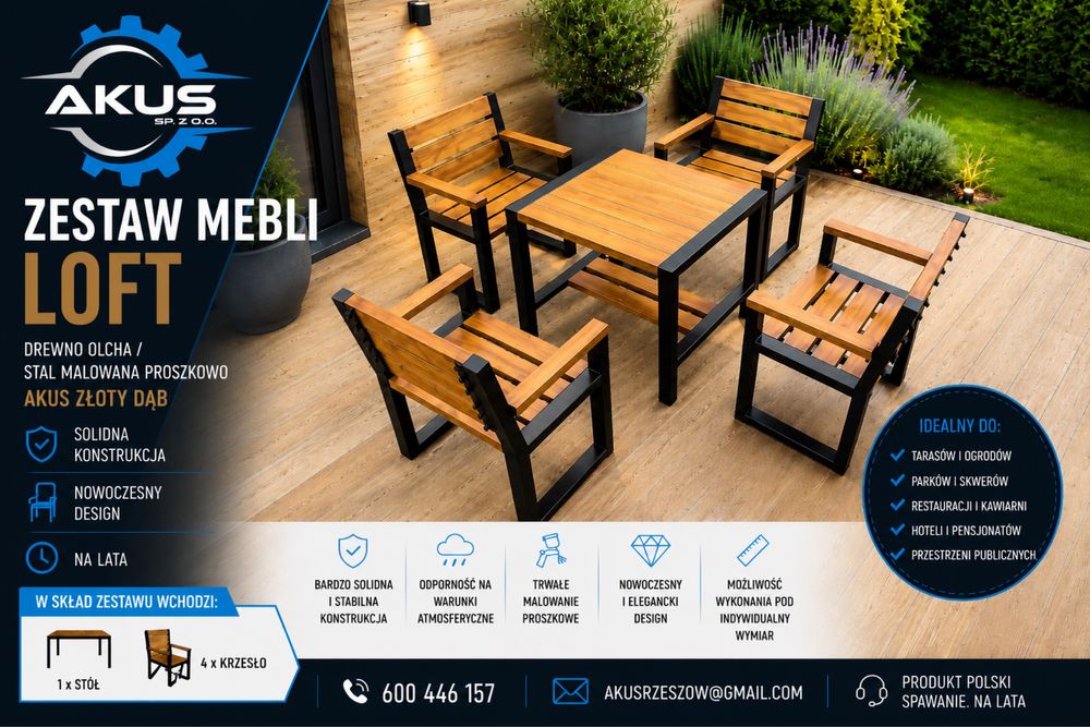 Meble ogrodowe LOFT AKUS