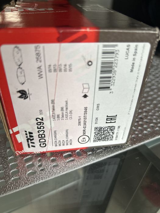 Klocki  hamulcowe  TRW przód Mazda 3 CX3