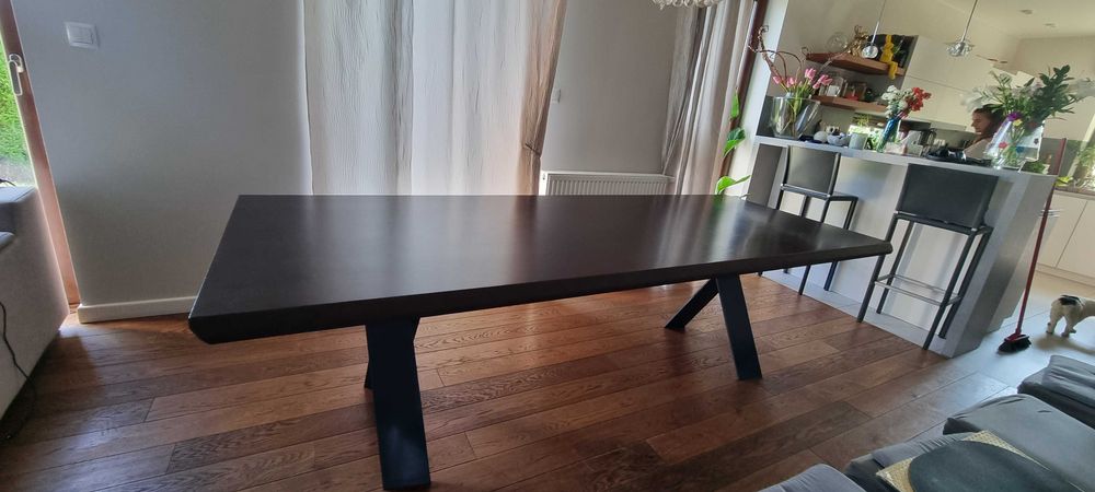 Stół z mdf pokryty fornirem 250x100x76