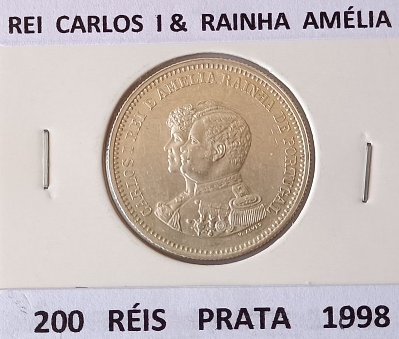 Série em prata  comemorativa da monarquia portuguesa ( Carlos I & Rainha Amélia)