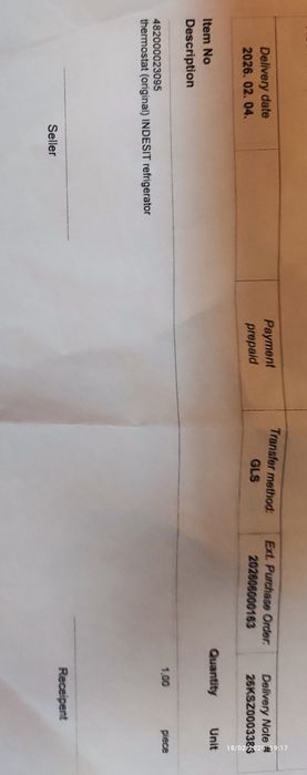 Frigorífico Indesit A+ peças